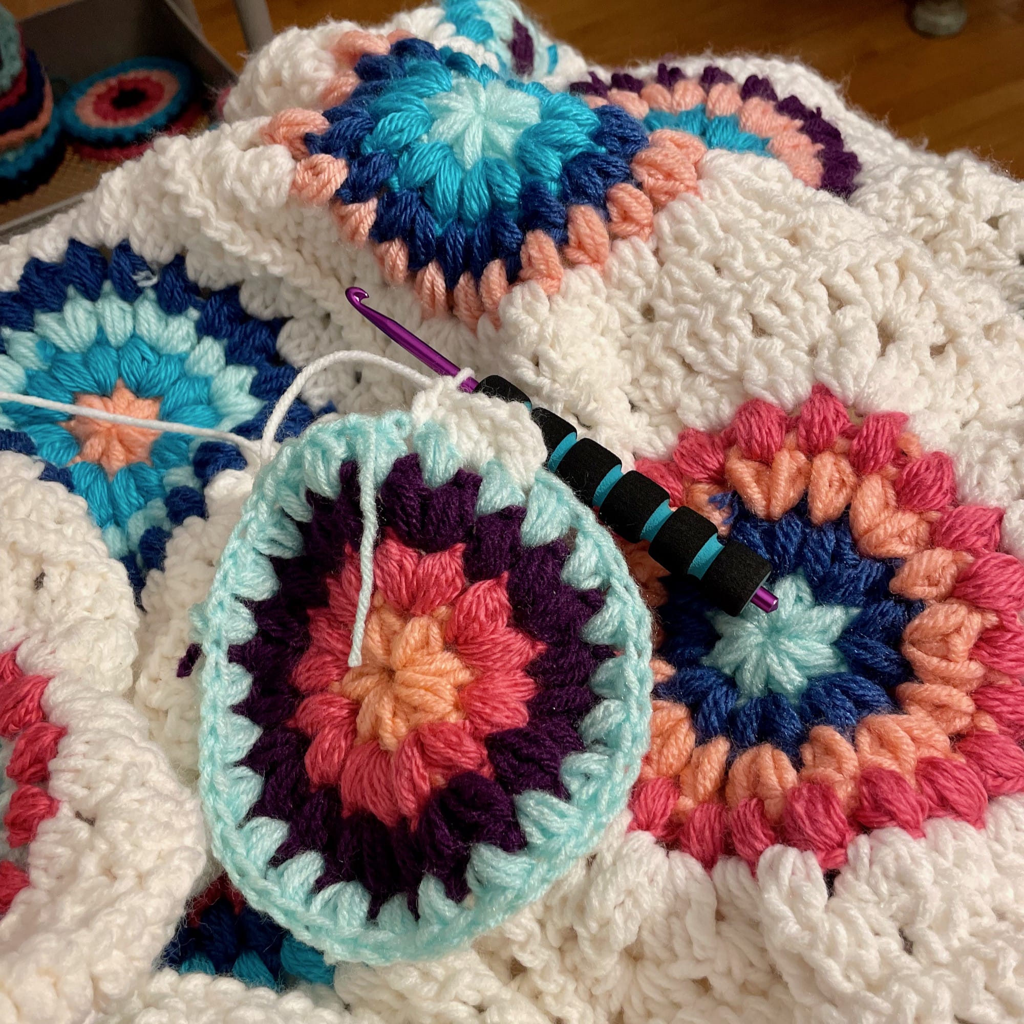 The Easy Peasy Blanket: How To Crochet A Snug Granny Square